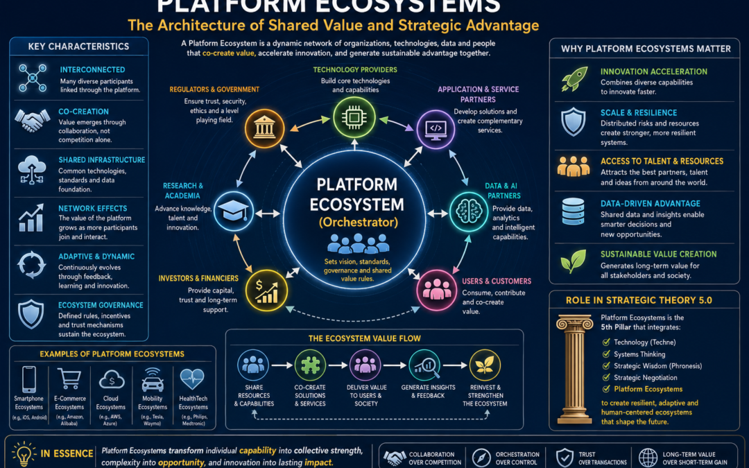 The Evolution of The Techne–Phronesis Negotiation Framework™: From Four Pillars to the Five Pillars of Strategic Theory 5.0 – The Role of Platform Ecosystems by Nikos Chatzis / Goal Consulting
