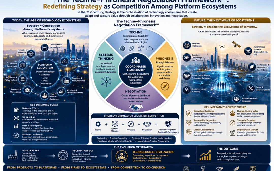 The Techne–Phronesis Negotiation Framework™: Redefining Strategy as Competition Among Platform Ecosystems by Nikos Chatzis / Goal Consulting