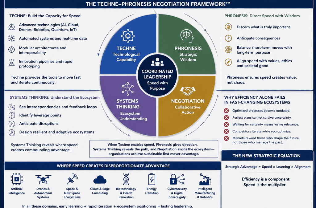 The Techne–Phronesis Negotiation Framework™: Explaining Why Speed Beats Efficiency in Today’s Technological Ecosystems by Nikos Chatzis / Goal Consulting