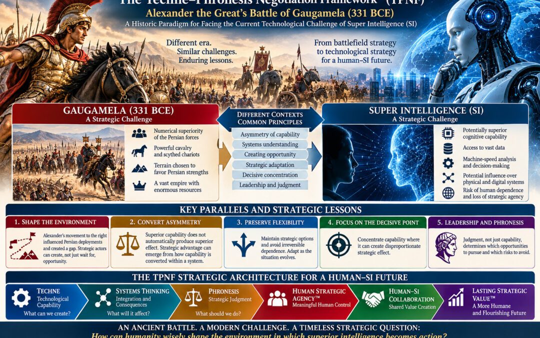 The Techne–Phronesis Negotiation Framework™ (TPNF): Alexander the Great’s Battle of Gaugamela (331 BCE) — A Historic Paradigm for Facing the Current Technological Challenge of Super Intelligence (SI) By Nikos Chatzis / Goal Consulting