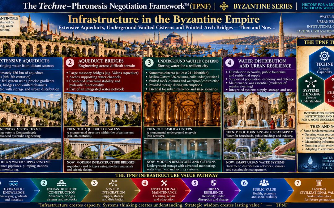 he Techne–Phronesis Negotiation Framework™ (TPNF): Infrastructure in the Byzantine Empire – Extensive Aqueducts, Underground Vaulted Cisterns and Aqueduct Bridges: Then and Now… By Nikos Chatzis / Goal Consulting