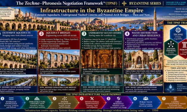he Techne–Phronesis Negotiation Framework™ (TPNF): Infrastructure in the Byzantine Empire – Extensive Aqueducts, Underground Vaulted Cisterns and Aqueduct Bridges: Then and Now… By Nikos Chatzis / Goal Consulting