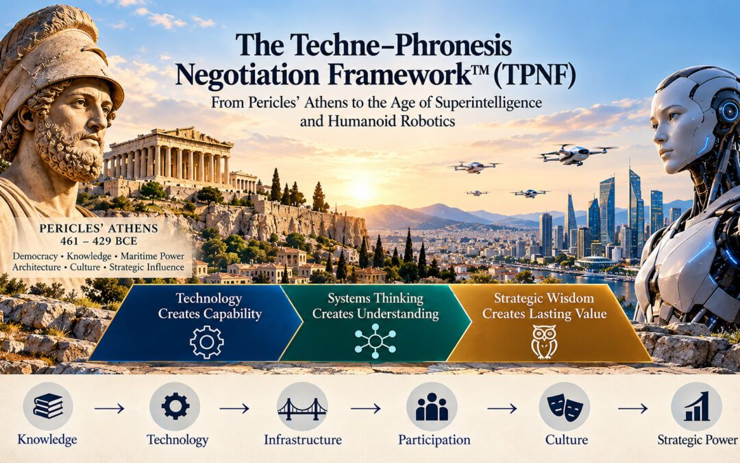 The Techne–Phronesis Negotiation Framework™ (TPNF): Pericles, Who Guided Ancient Athens Through Its Golden Age From 461 to 429 BCE – Is It a Raw Model for the Current Technological Civilization of Superintelligence and Humanoid Robotics? By Nikos Chatzis / Goal Consulting