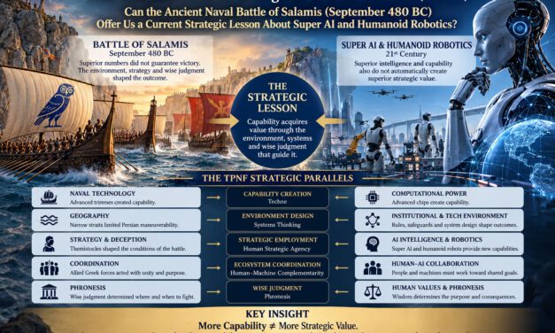 The Techne–Phronesis Negotiation Framework™ (TPNF): Can the Ancient Naval Battle of Salamis (September 480 BC) Offer Us a Current Strategic Lesson About Super AI and Humanoid Robotics? By Nikos Chatzis / Goal Consulting