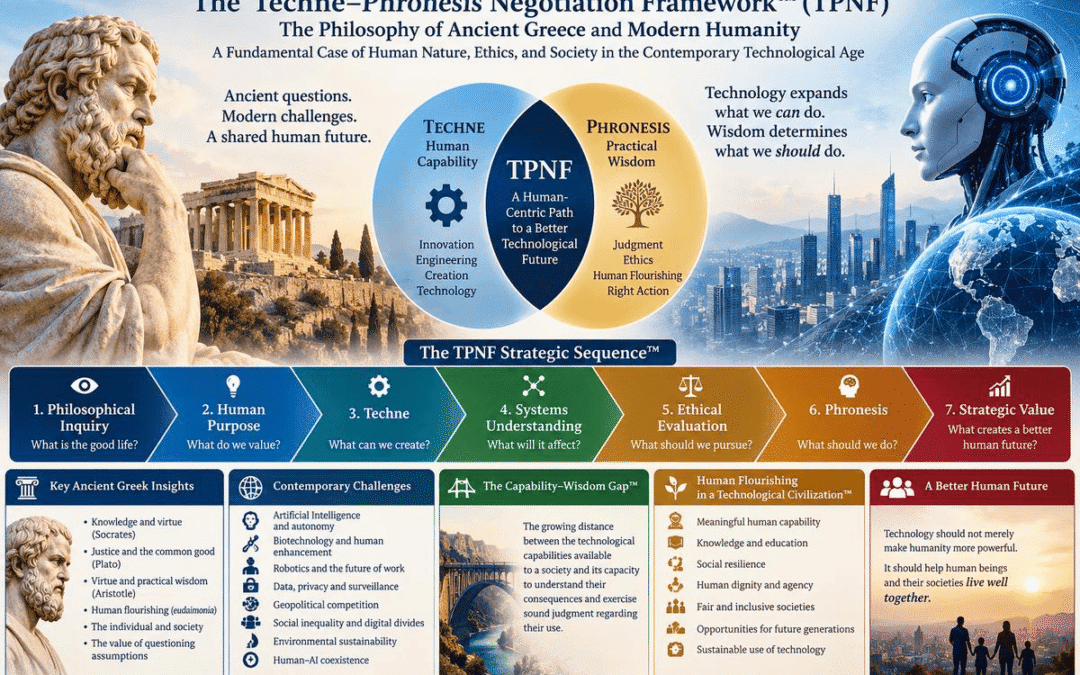 The Techne–Phronesis Negotiation Framework™ (TPNF): The Philosophy of Ancient Greece and Modern Humanity — A Fundamental Case of Human Nature, Ethics, and Society in the Contemporary Technological Age By Nikos Chatzis / Goal Consulting