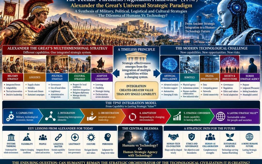 The Techne–Phronesis Negotiation Framework™ (TPNF): Alexander the Great’s Universal Strategic Paradigm — A Synthesis of Military, Political, Logistical and Cultural Strategies: The Dilemma of Humans vs Technology? By Nikos Chatzis / Goal Consulting