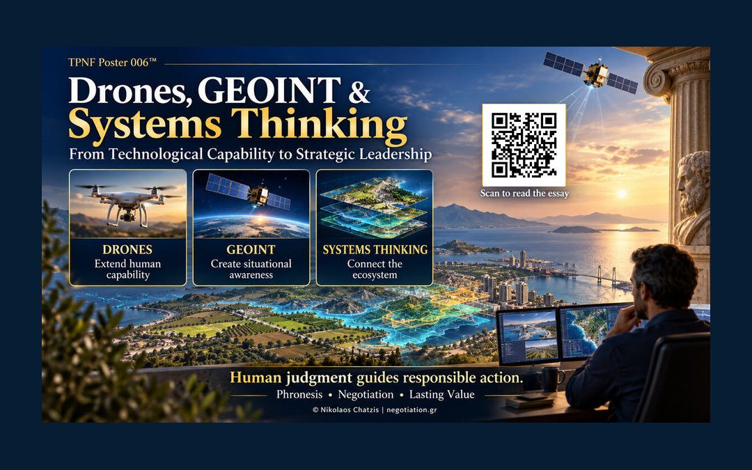 TPNF Poster 006™ — Drones, GEOINT & Systems Thinking By Nikos Chatzis / Goal Consulting