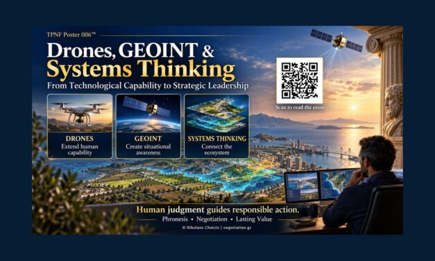 TPNF Poster 006™ — Drones, GEOINT & Systems Thinking By Nikos Chatzis / Goal Consulting