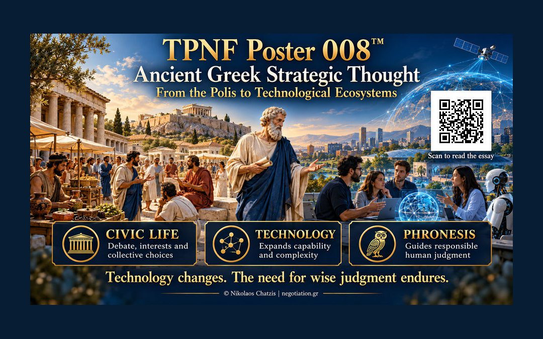 TPNF Poster 008™ — Ancient Greek Strategic Thought: From the Polis to Technological Ecosystems By Nikos Chatzis / Goal Consulting