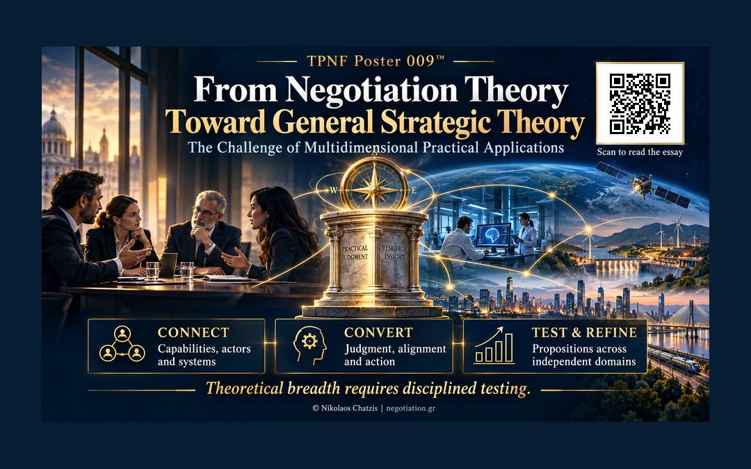 TPNF Poster 009™ — From Negotiation Theory Toward General Strategic Theory By Nikos Chatzis / Goal Consulting
