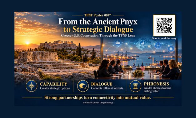 TPNF Poster 010™ — From the Ancient Pnyx to Strategic Dialogue By Nikos Chatzis / Goal Consulting
