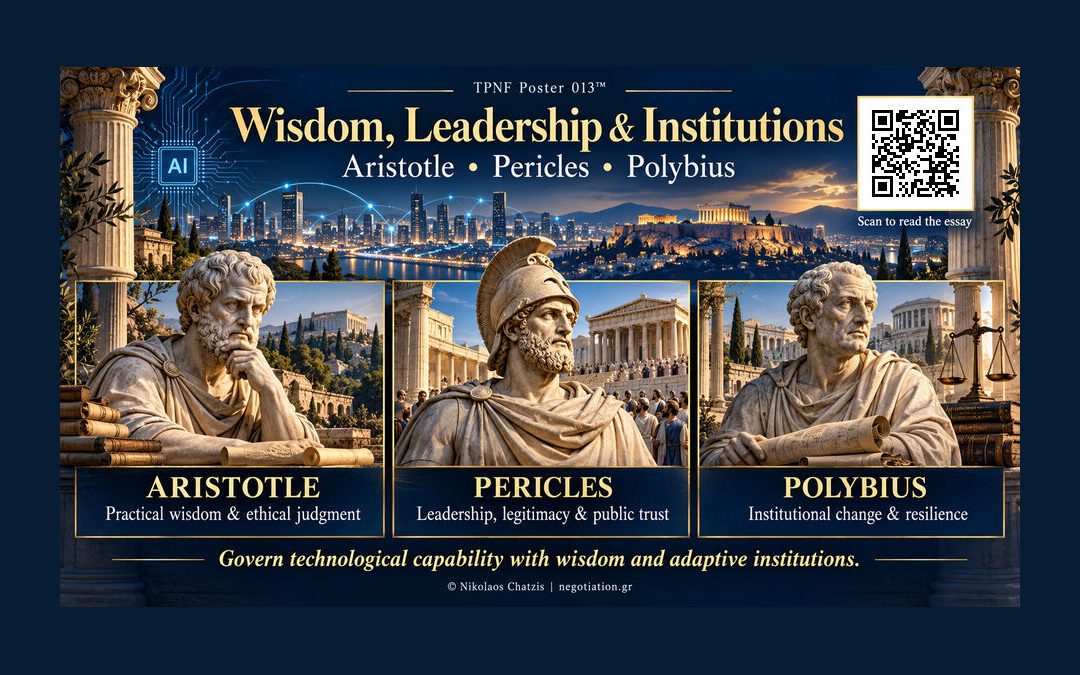 TPNF Poster 013™ — Wisdom, Leadership & Institutions By Nikos Chatzis / Goal Consulting